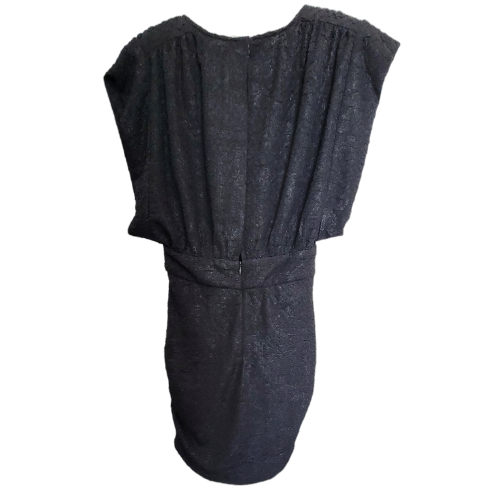 🆕️ IRO Cory Ruched Cloqué Mini Dress in Black - Picture 12 of 16